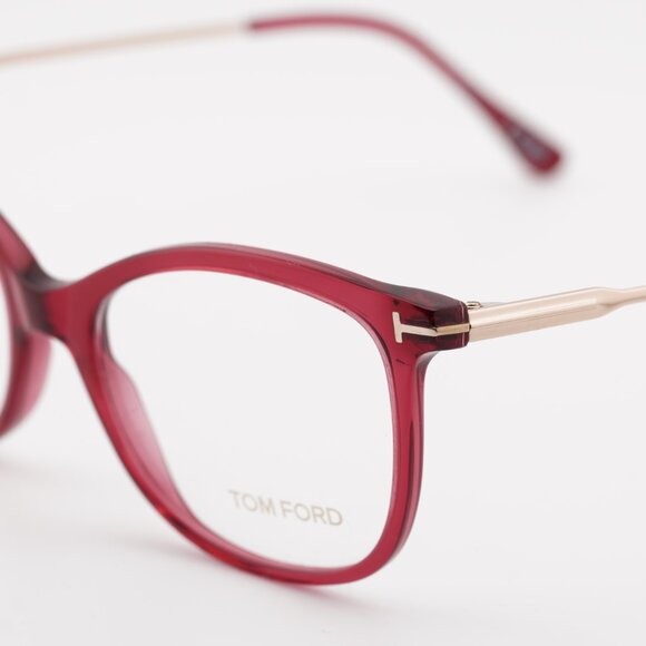 Tom Ford FT5510 081 Eyeglasses Transparent Violet/Gold 52mm Cat Eye Frame - Picture 8 of 12